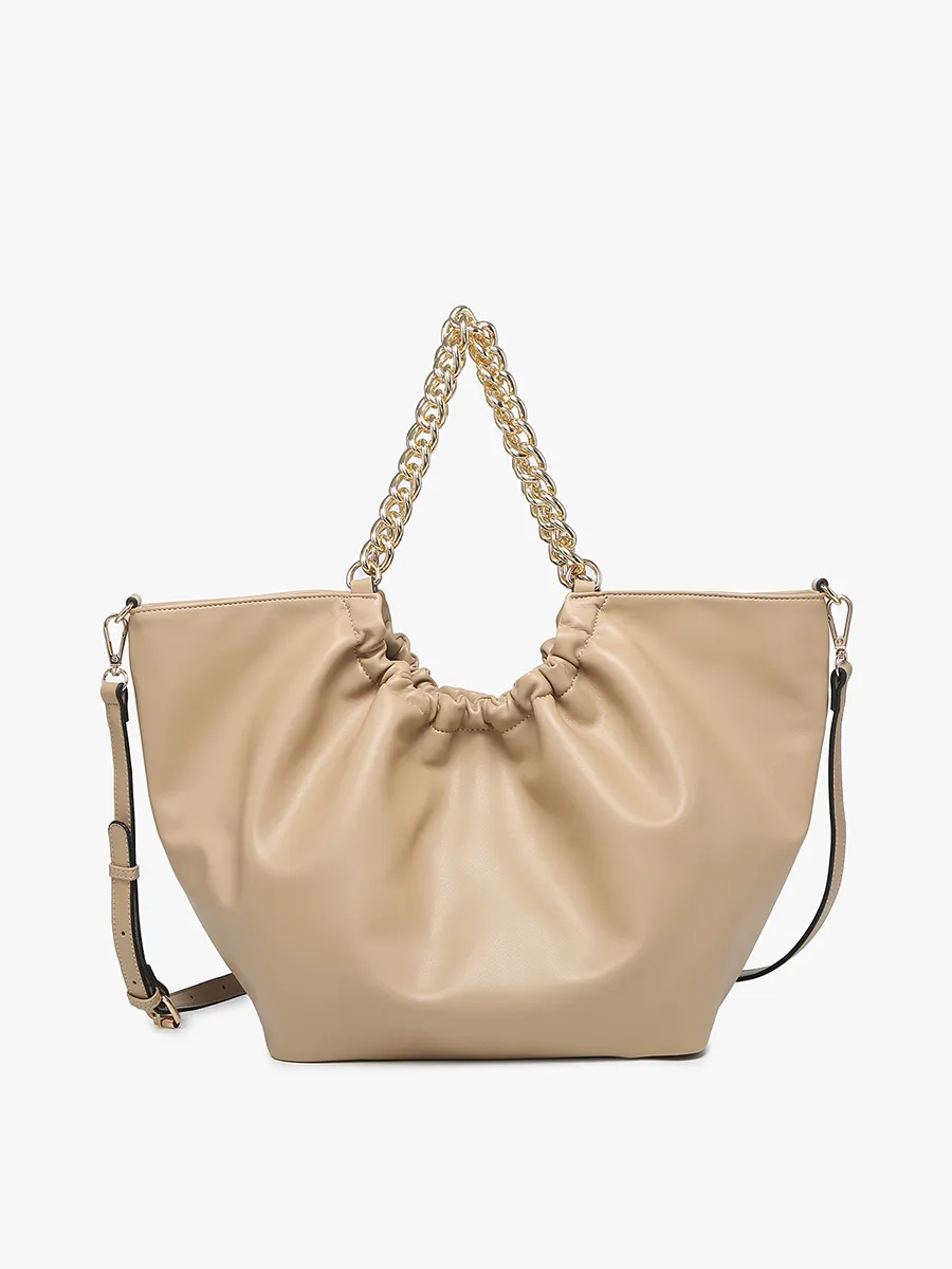 Stassi Slouchy Satchel Bag – Chain Strap