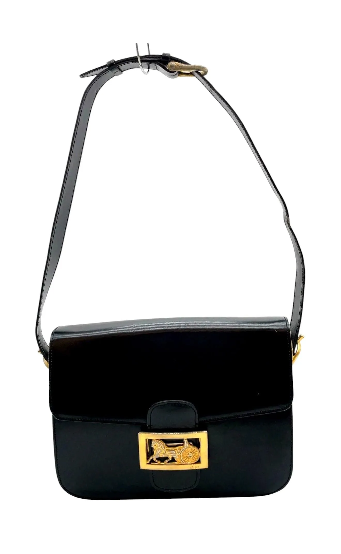 Vintage Celine Carriage Box Shoulder Bag