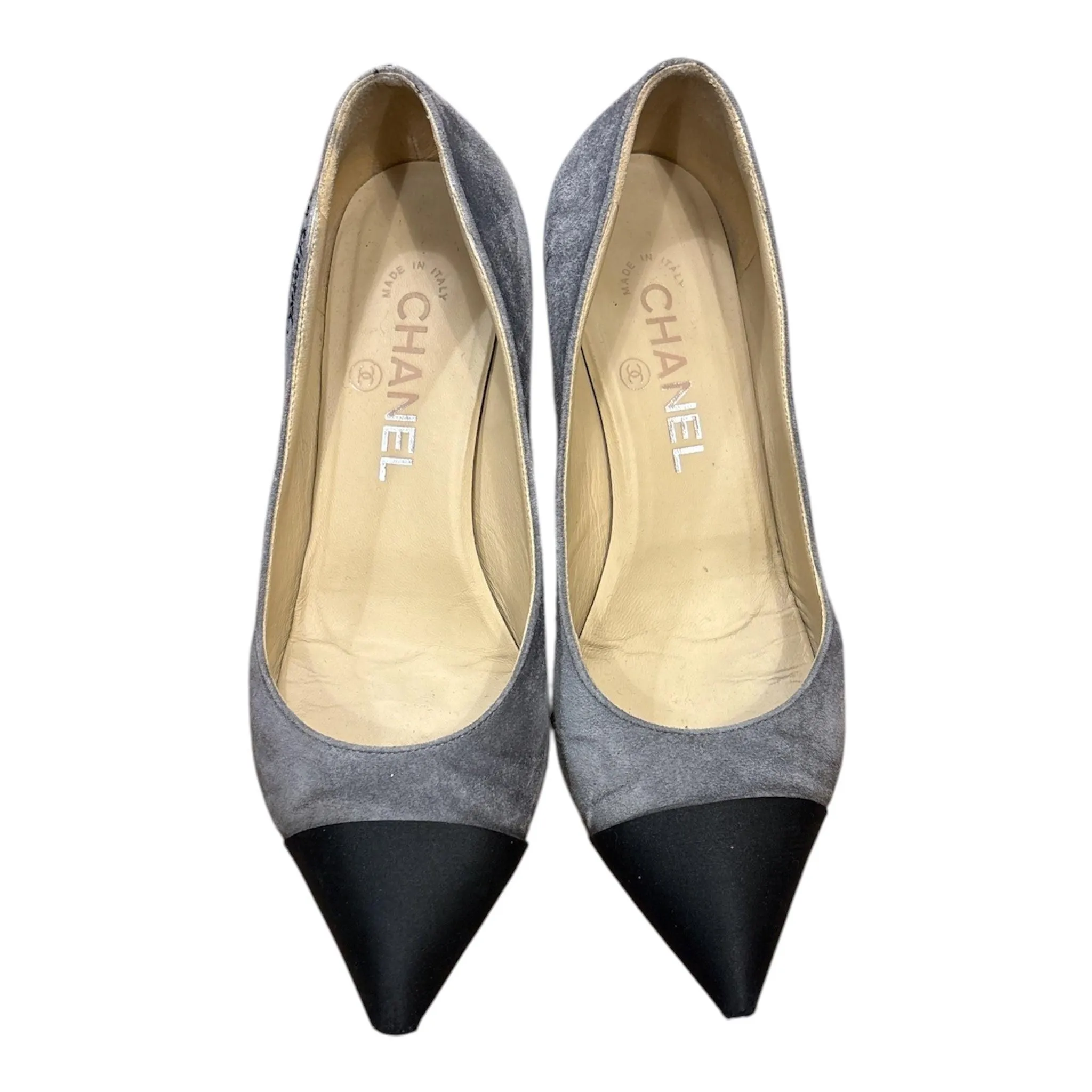 Chanel Gabrielle Chanel 1883 Cap-Toe Suede Pumps