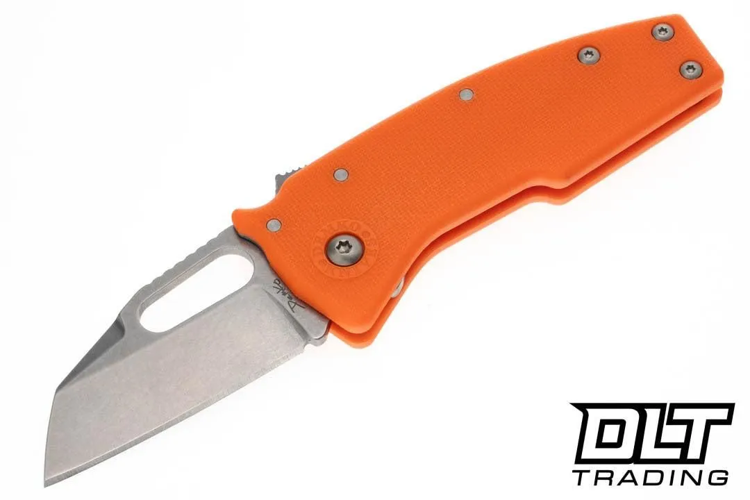 Demko Nano-Shark AUS10A Shark Foot Blade - Orange GRN