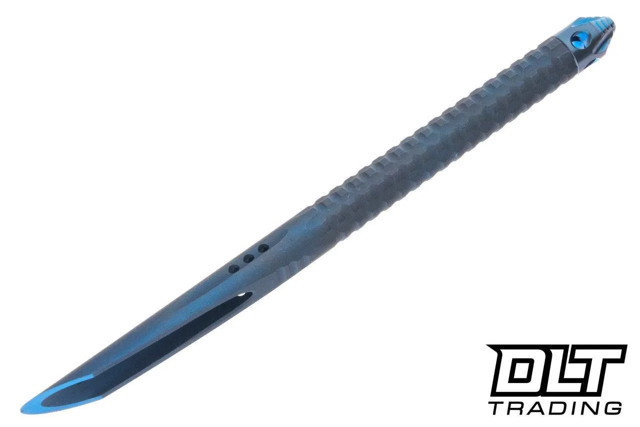 Microtech TAC-P Mini - Antique Blue Anodized Titanium - 112M-MS1