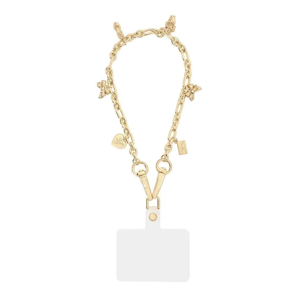 Open-box - LoveShackFancy – Case-Mate Anchor Card Phone Charm - Gold with Charms