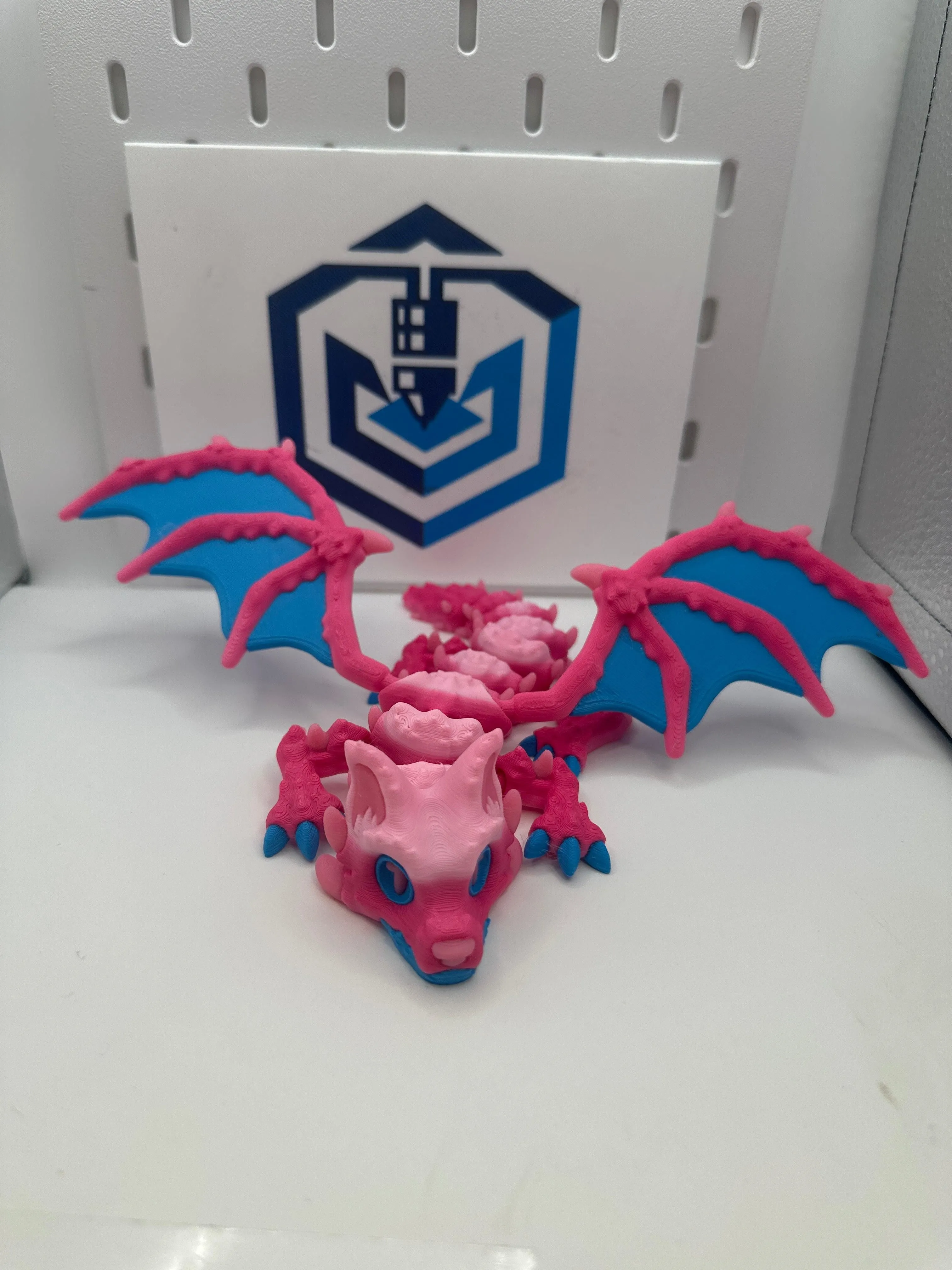 Baby wolf dragon pink/blue