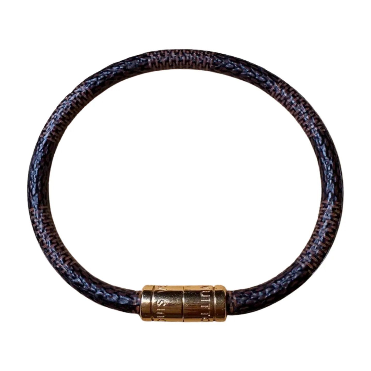 Louis Vuitton Damier Ebene Leather Bracelet