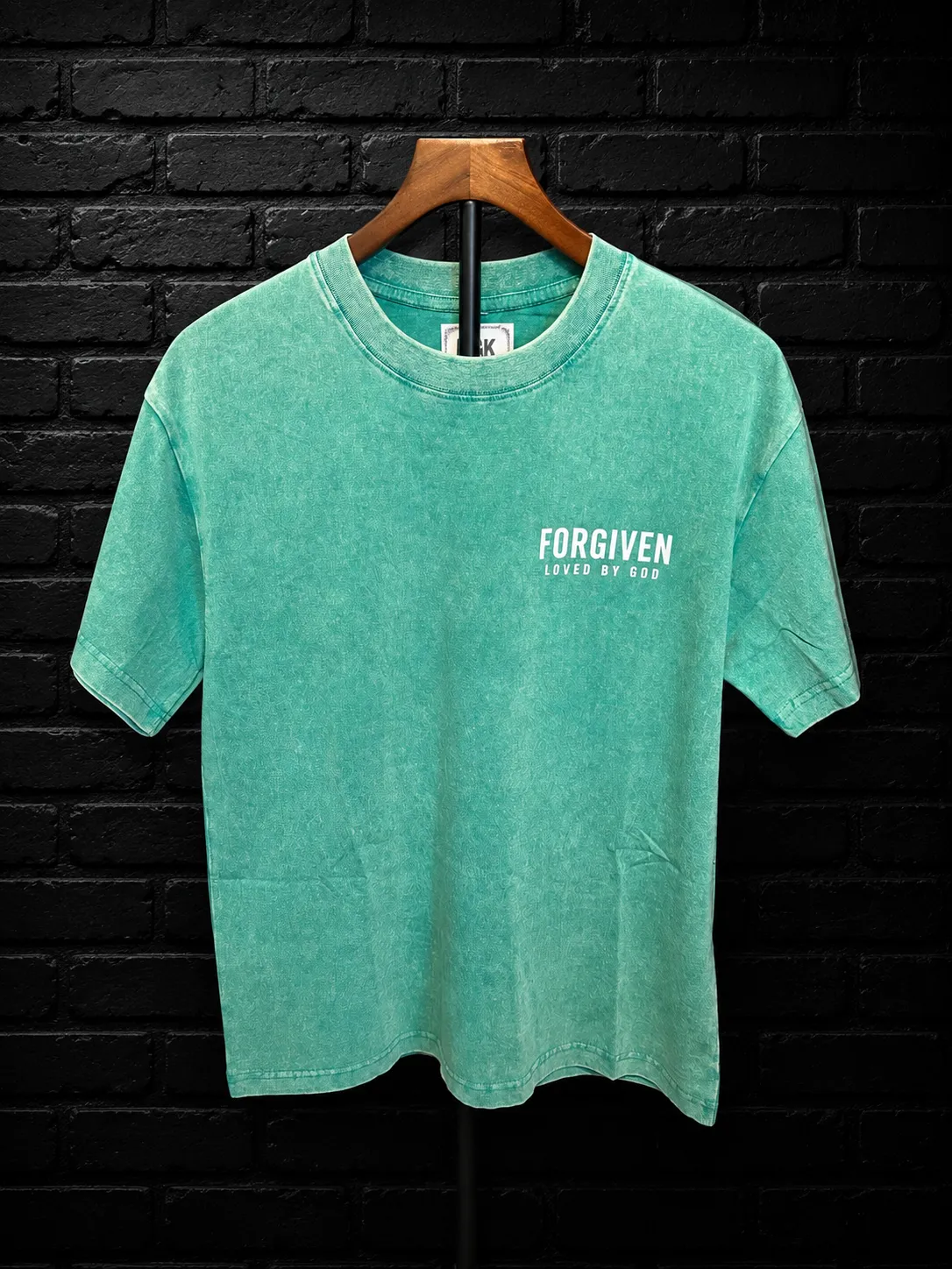 FORGIVEN loved by God — Women’s Washed Seafoam green oversized Tee