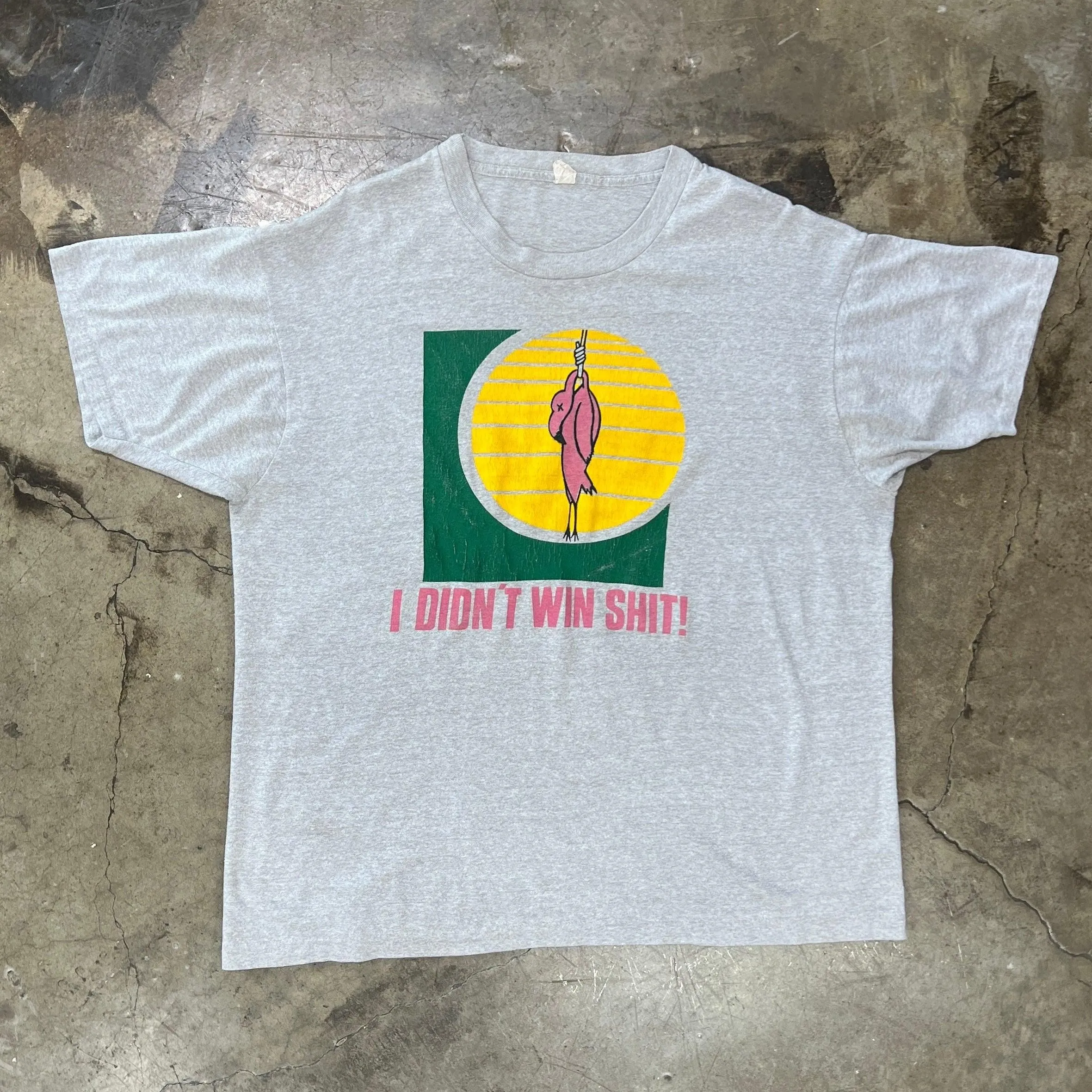 Florida Flamingo Hanging Lottery Bird Win Shit Tee
