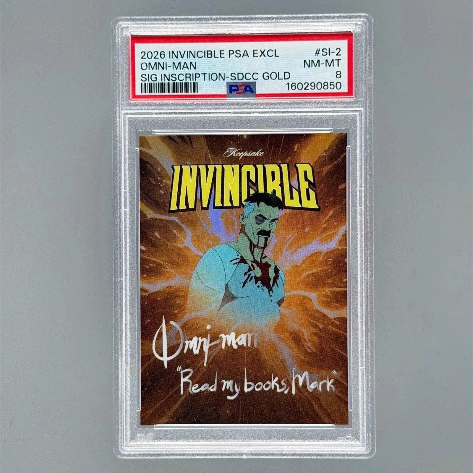 2025 Invincible Keepsake SDCC Season 2 Omni-Man Inscription Gold Parallel /10