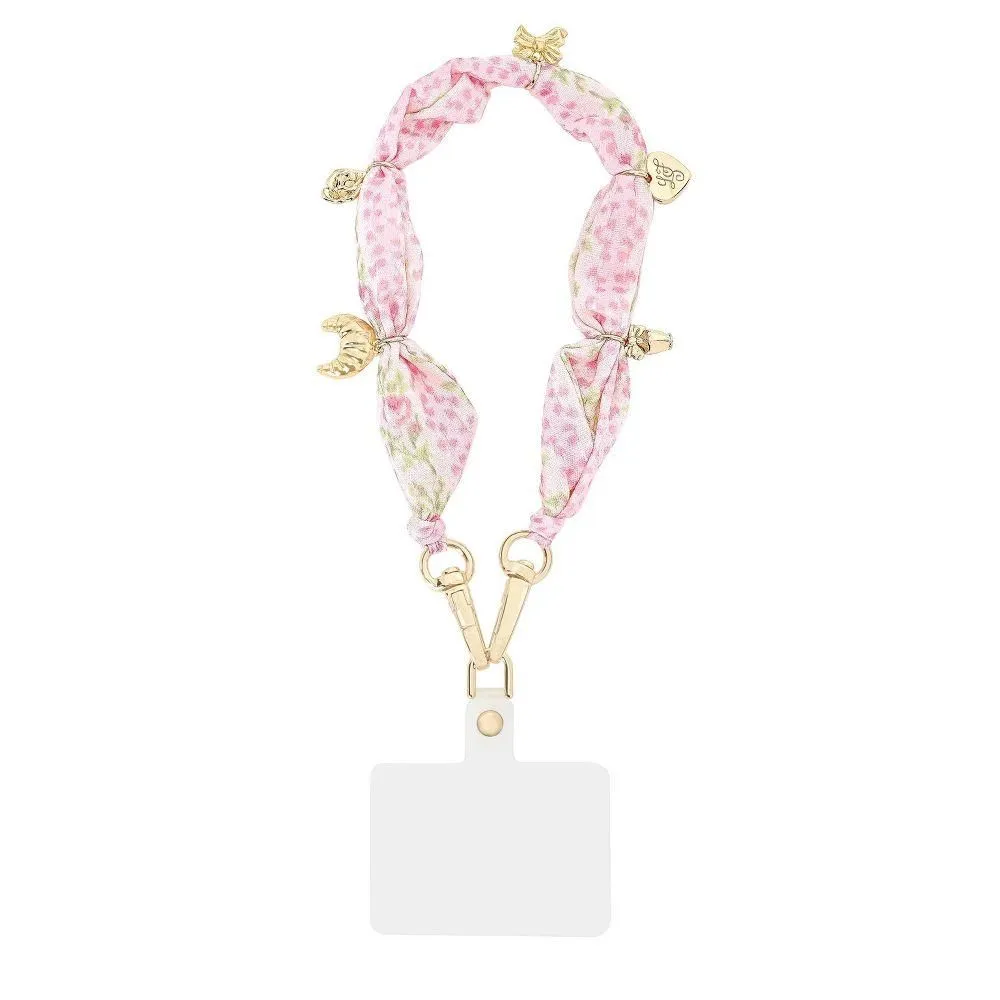 Open-box - LoveShackFancy – Case-Mate Blooming Heirloom Anchor Card Scarf Phone Charm