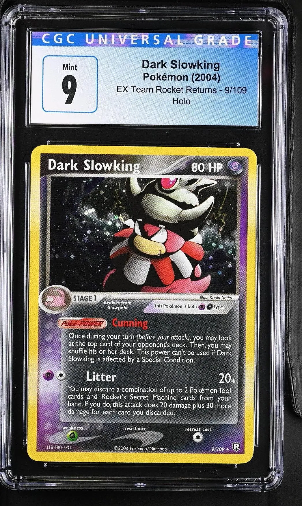 CGC 9 Dark Slowking Holo 9/109 Ex Team Rocket Returns 4077148017