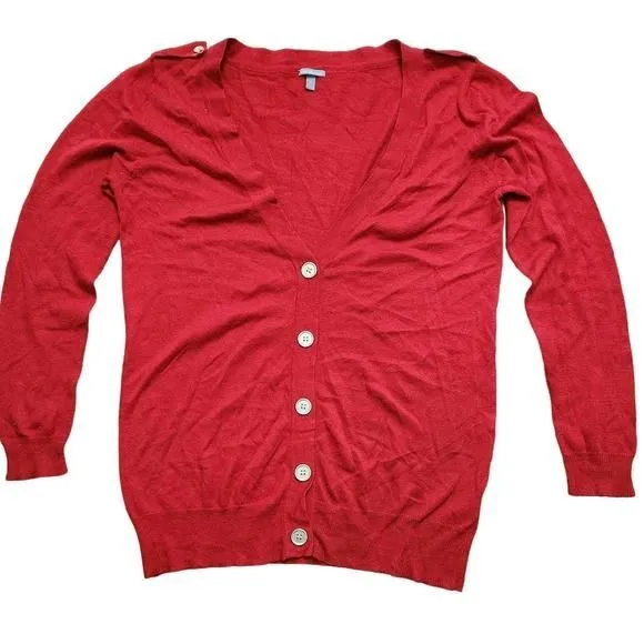 Product image for Charlotte Russe s woman's red cardigan sweater button down v-neck