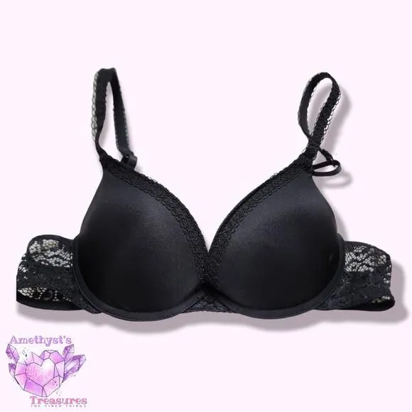 Product image for SO Intimates 34A push up bra lace black wired full coverage so10152