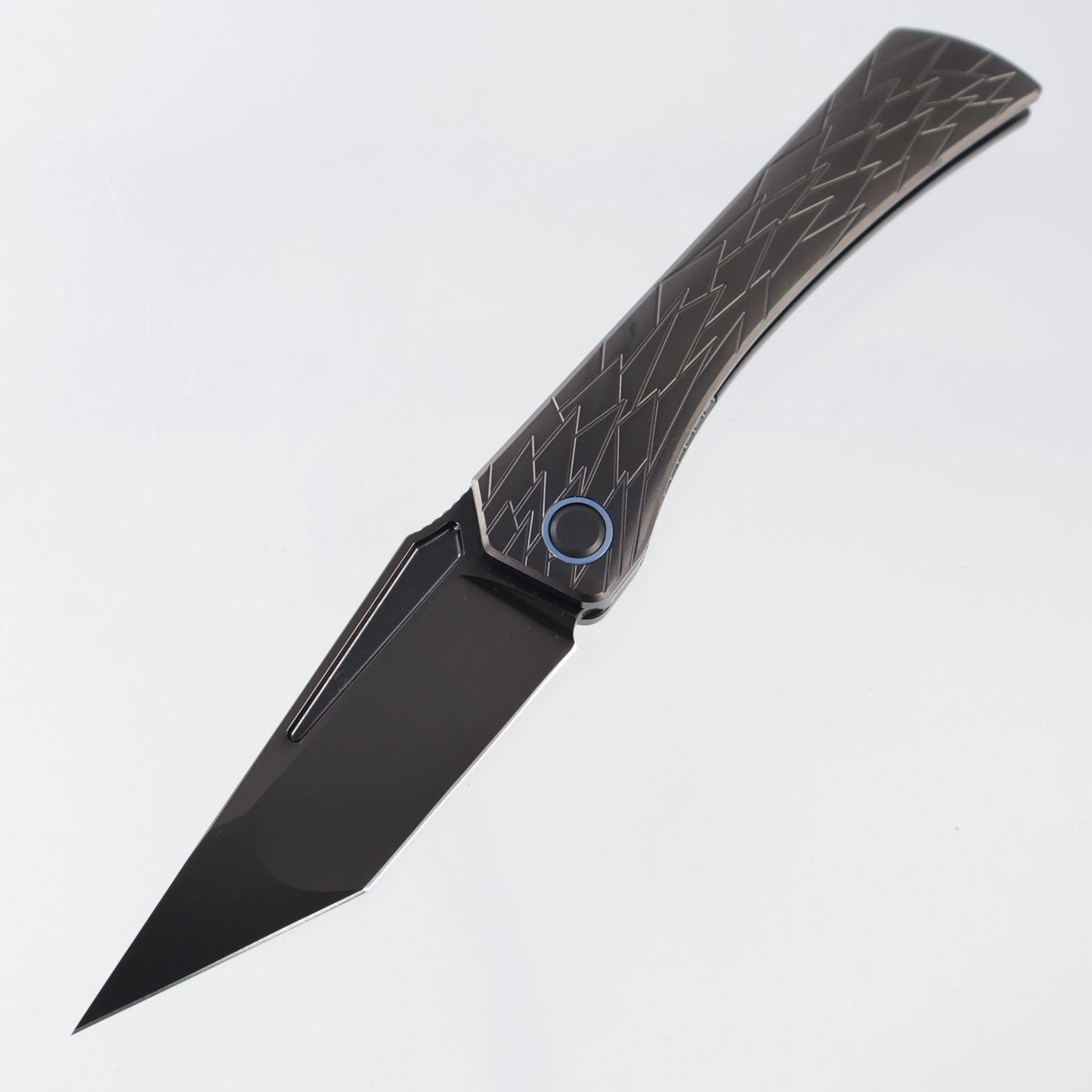 Ketuo Usurper - DLC Titanium w/ Blue Ti Accents - DLC M390 - DLC