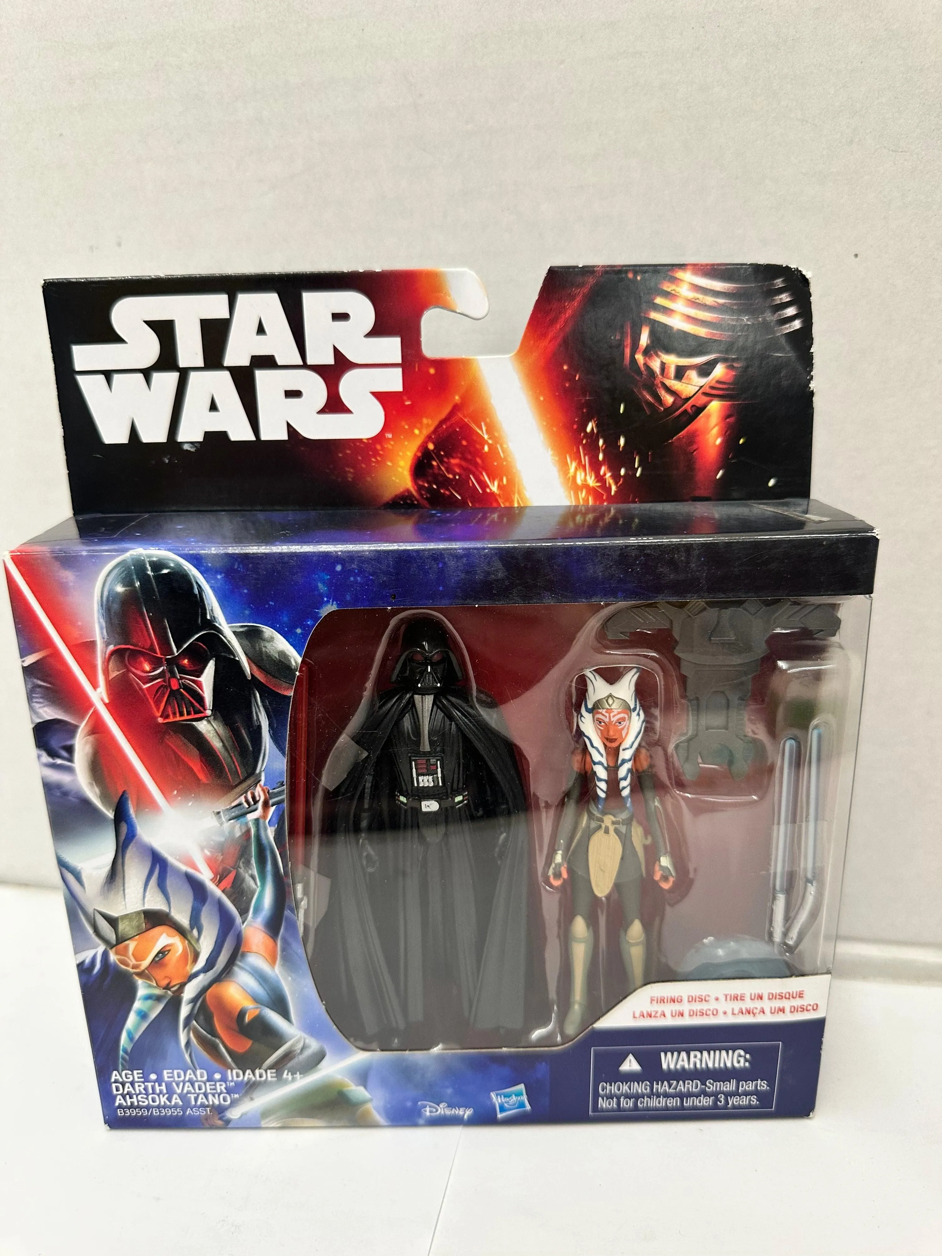 Star Wars Rebels Darth Vader & Ahsoka Tano Action Figures Hasbro Disney 2015
