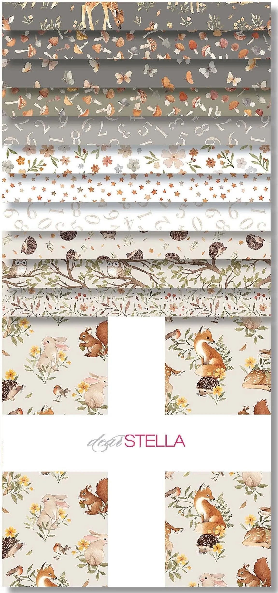 COUNT ON ME 10" LAYER CAKE 42 CUTS NINA STAJNER DEAR STELLA CPSTELLA-SQUARE EACH