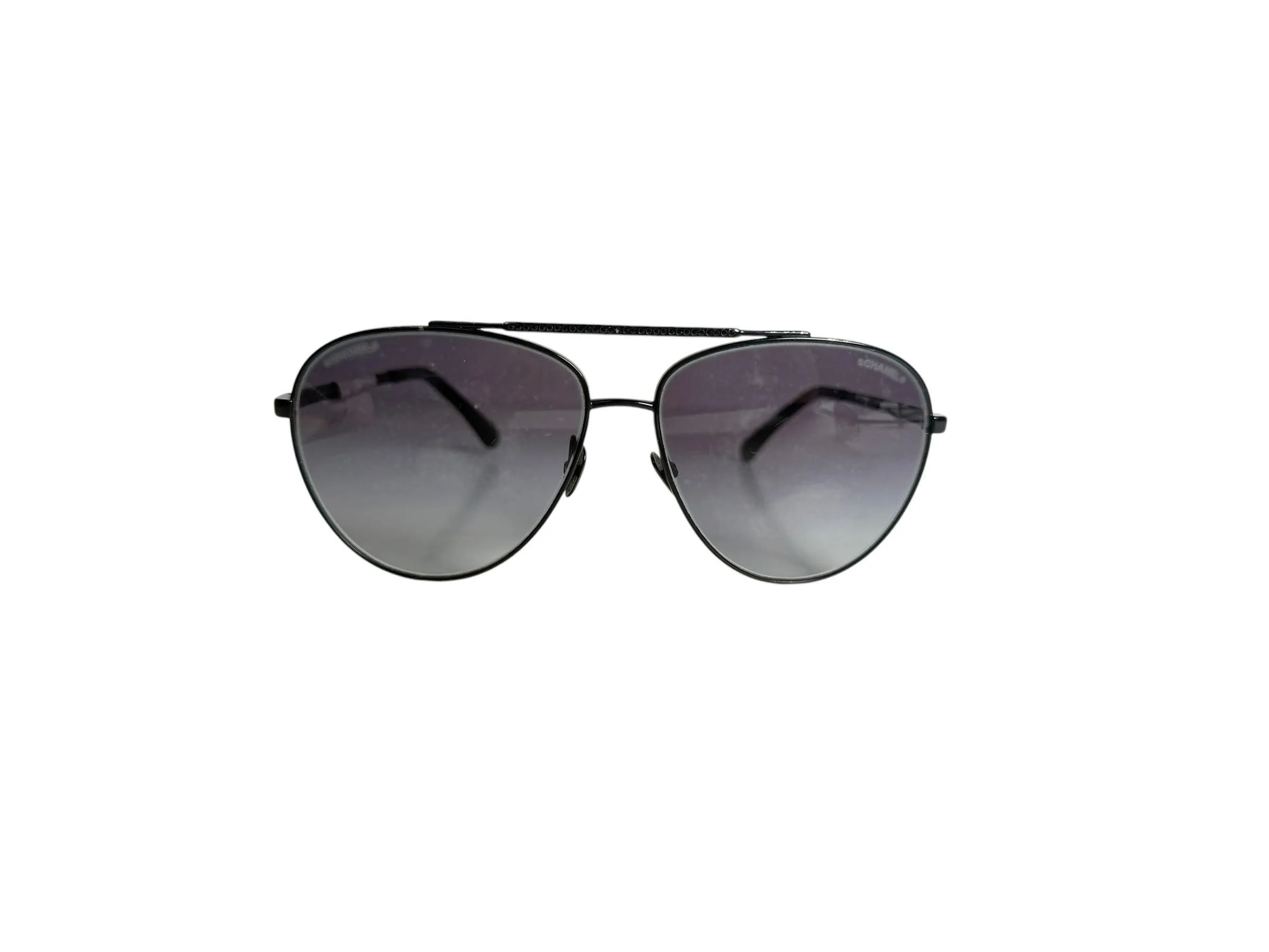 Chanel Blue Rimless Butterfly Sunglasses with CC Logo T7097