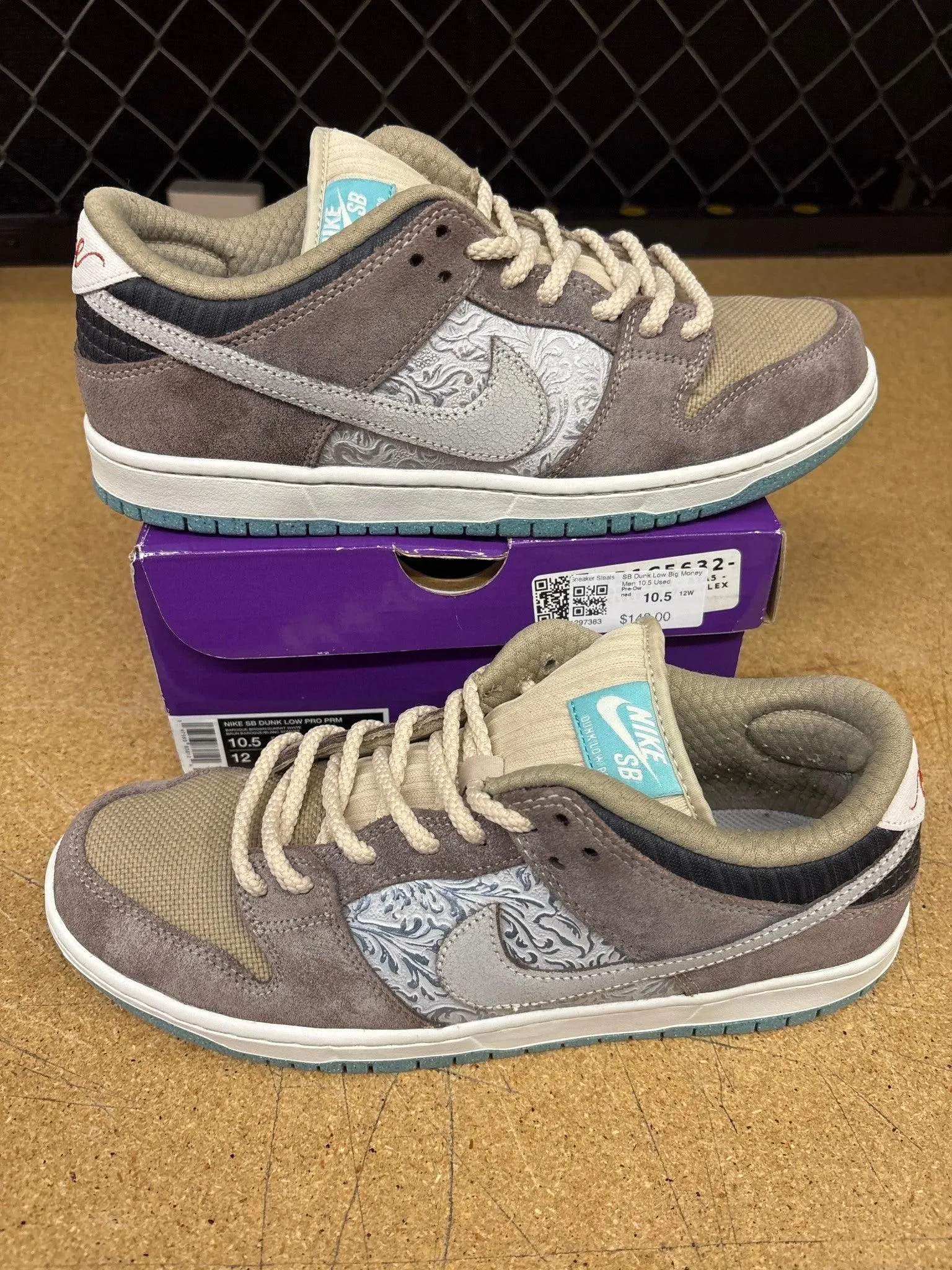 1297383 SB Dunk Low Big Money Men 10.5 Used
