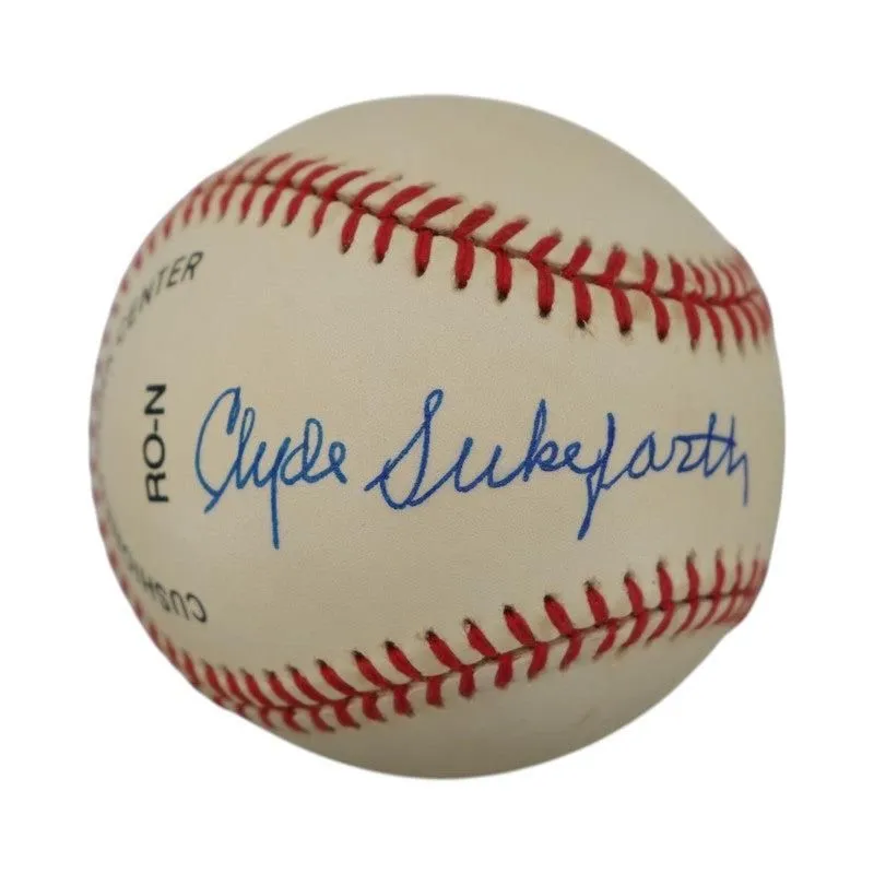 Clyde Sukeforth Jackie Robinson 1st Manager Autographed ONL Baseball JSA COA