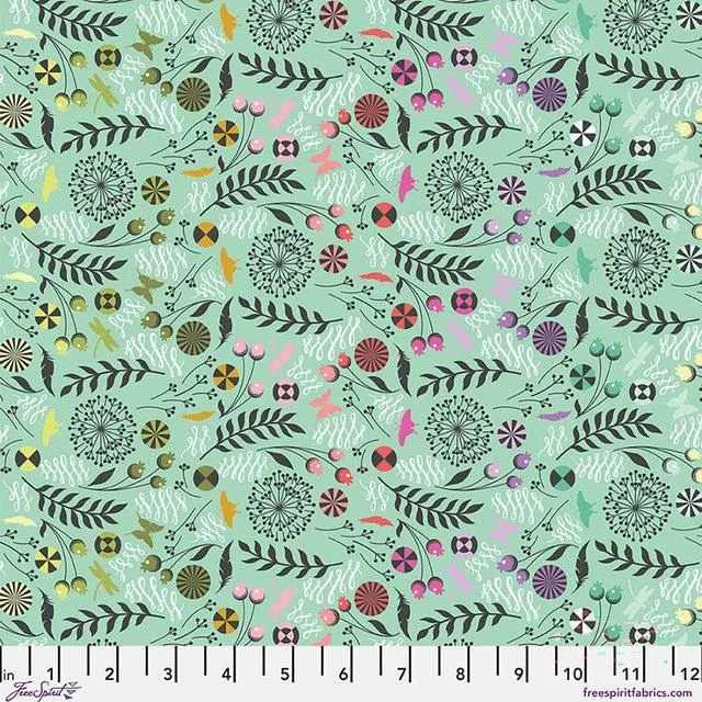 Dandelion Sweet Mint | Prince Charming Deja Vu by Tula Pink