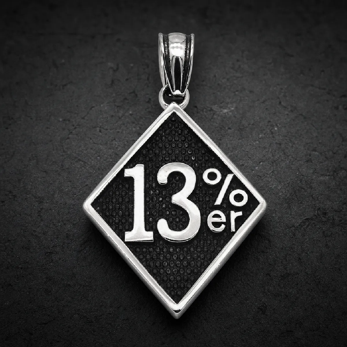 13%er 'Ride Against the Odds' Diamond Biker Pendant (#P888)
