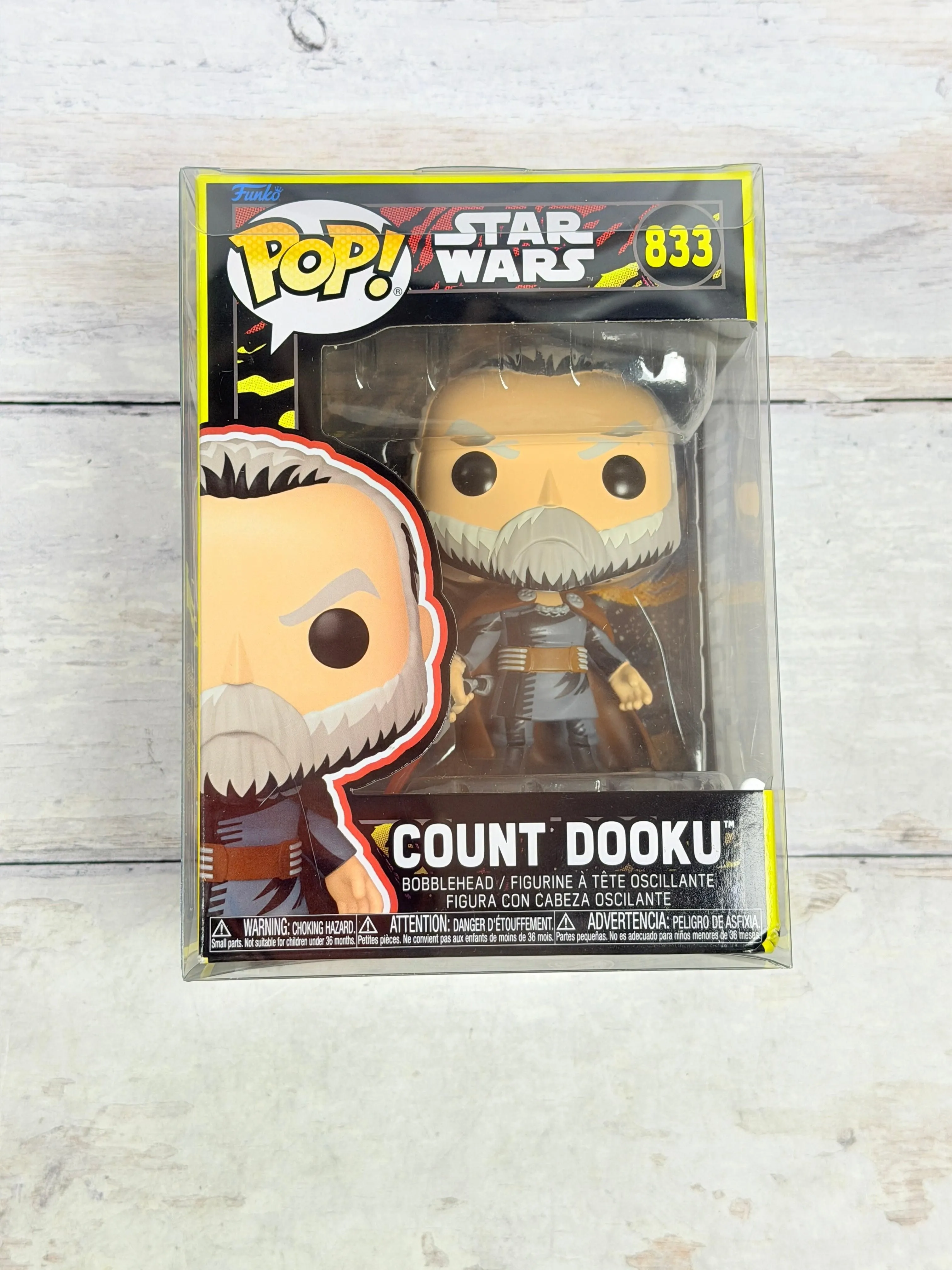 Funko POP! Star Wars Count Dooku Retro #833 Vinyl Bobblehead with Protector