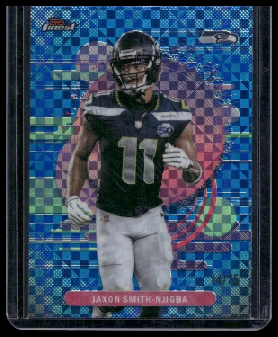 2025 Finest #177 Jaxon Smith-Njigba Blue X-Fractor #/75