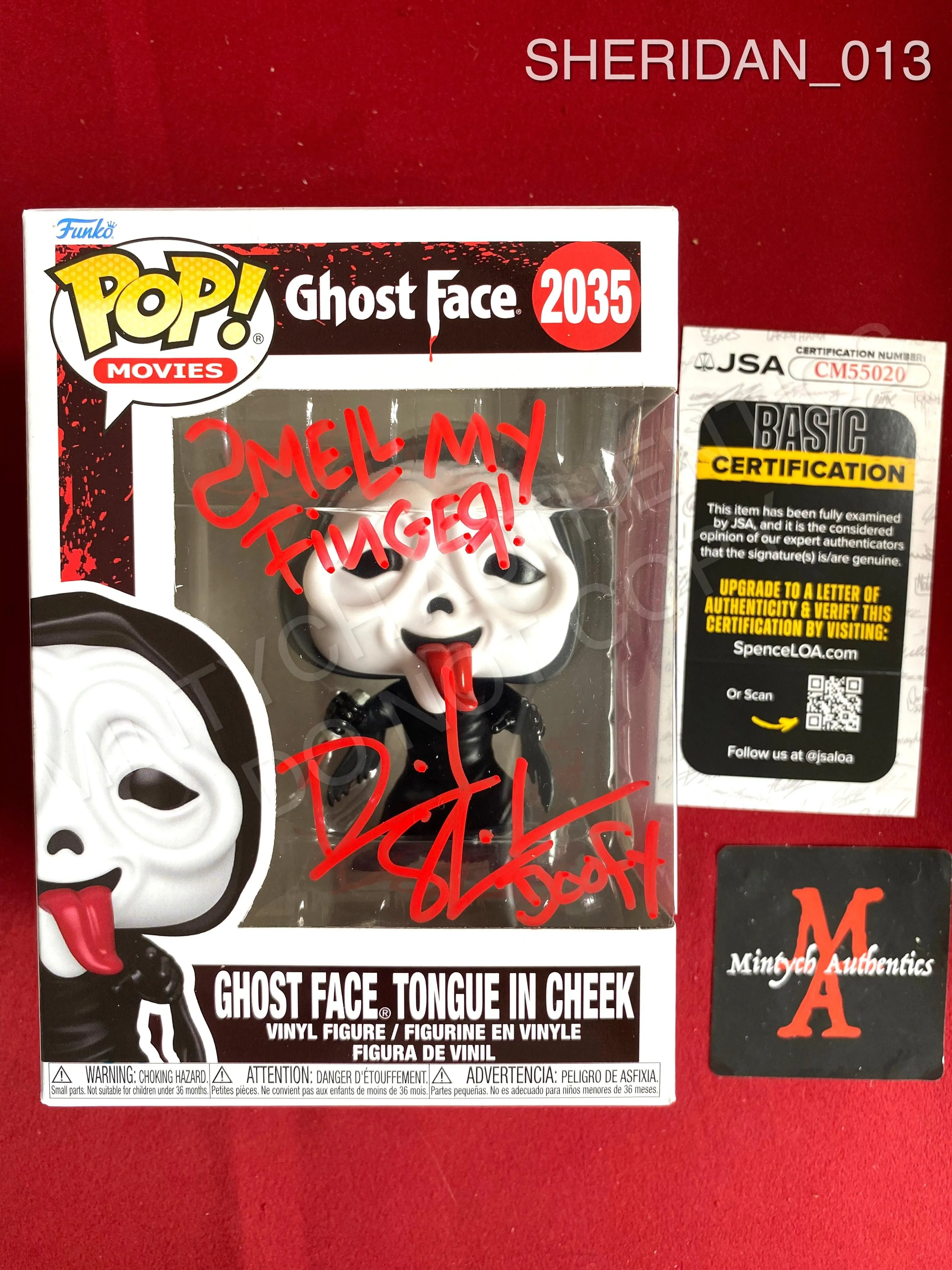 SHERIDAN_013 - Ghost Face 2035 Tongue In Cheek Funko Pop! Autographed By Dave Sheridan