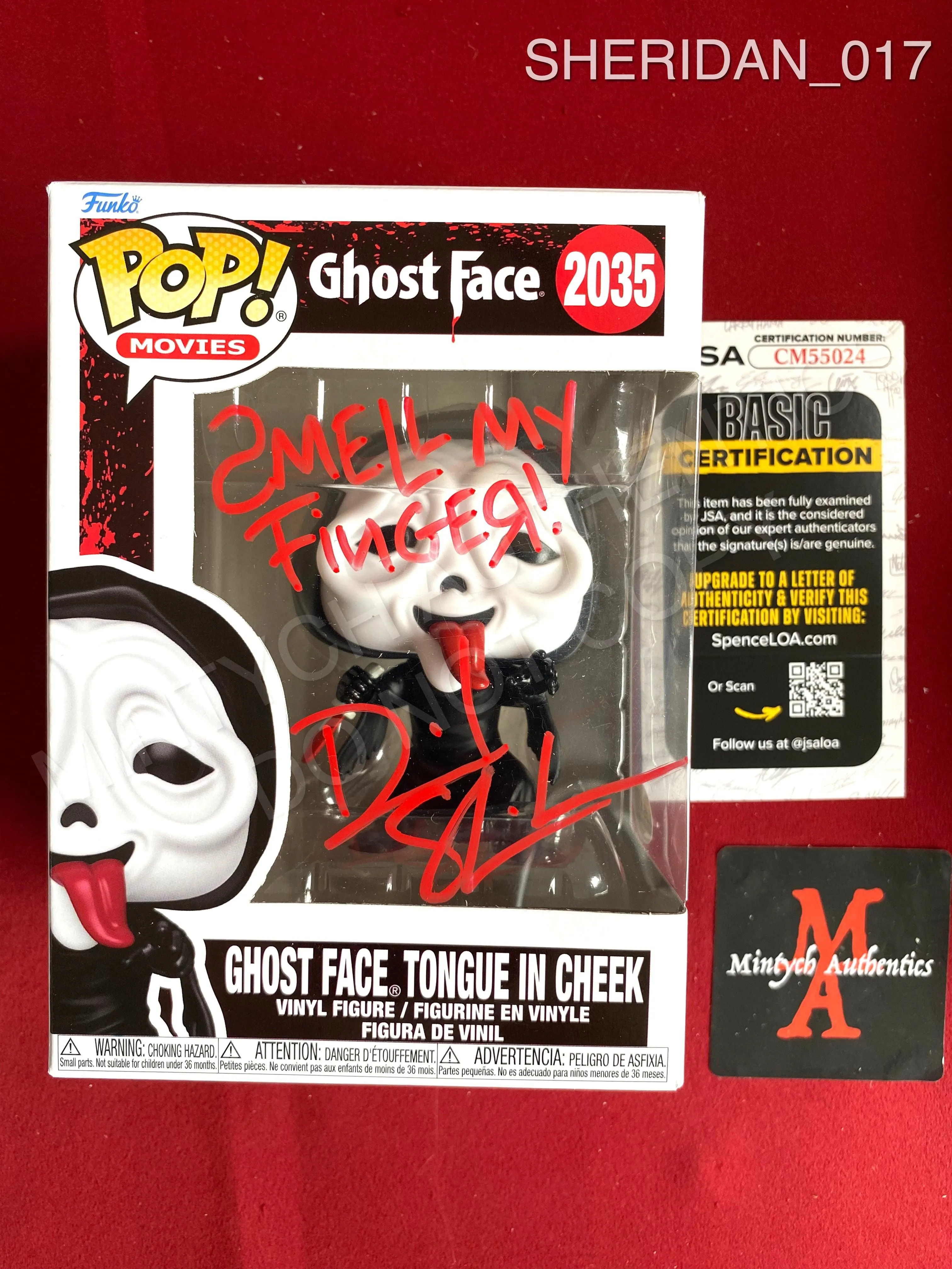 SHERIDAN_017 - Ghost Face 2035 Tongue In Cheek Funko Pop! Autographed By Dave Sheridan