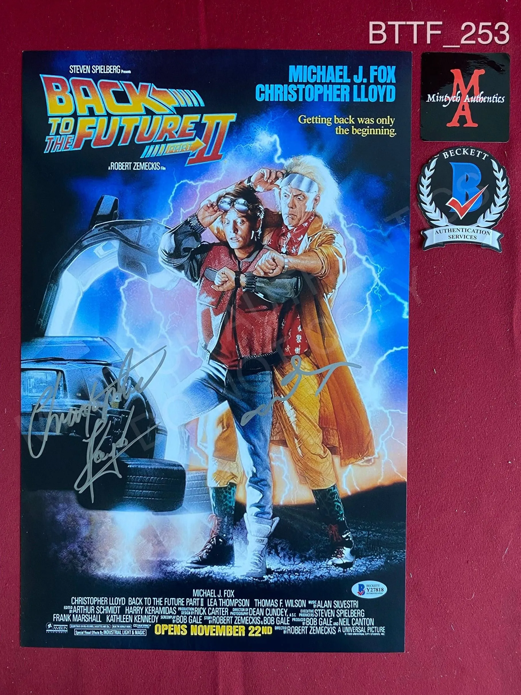 BTTF_253 - 11x17 Back To The Future Photo Autographed By Michael J. Fox & Christopher Lloyd