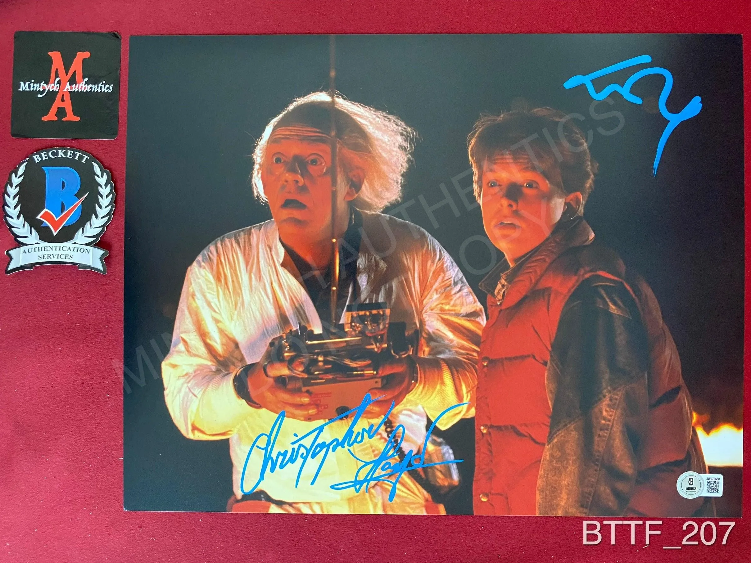 BTTF_207 - 11x14 Back To The Future Photo Autographed By Michael J. Fox & Christopher Lloyd