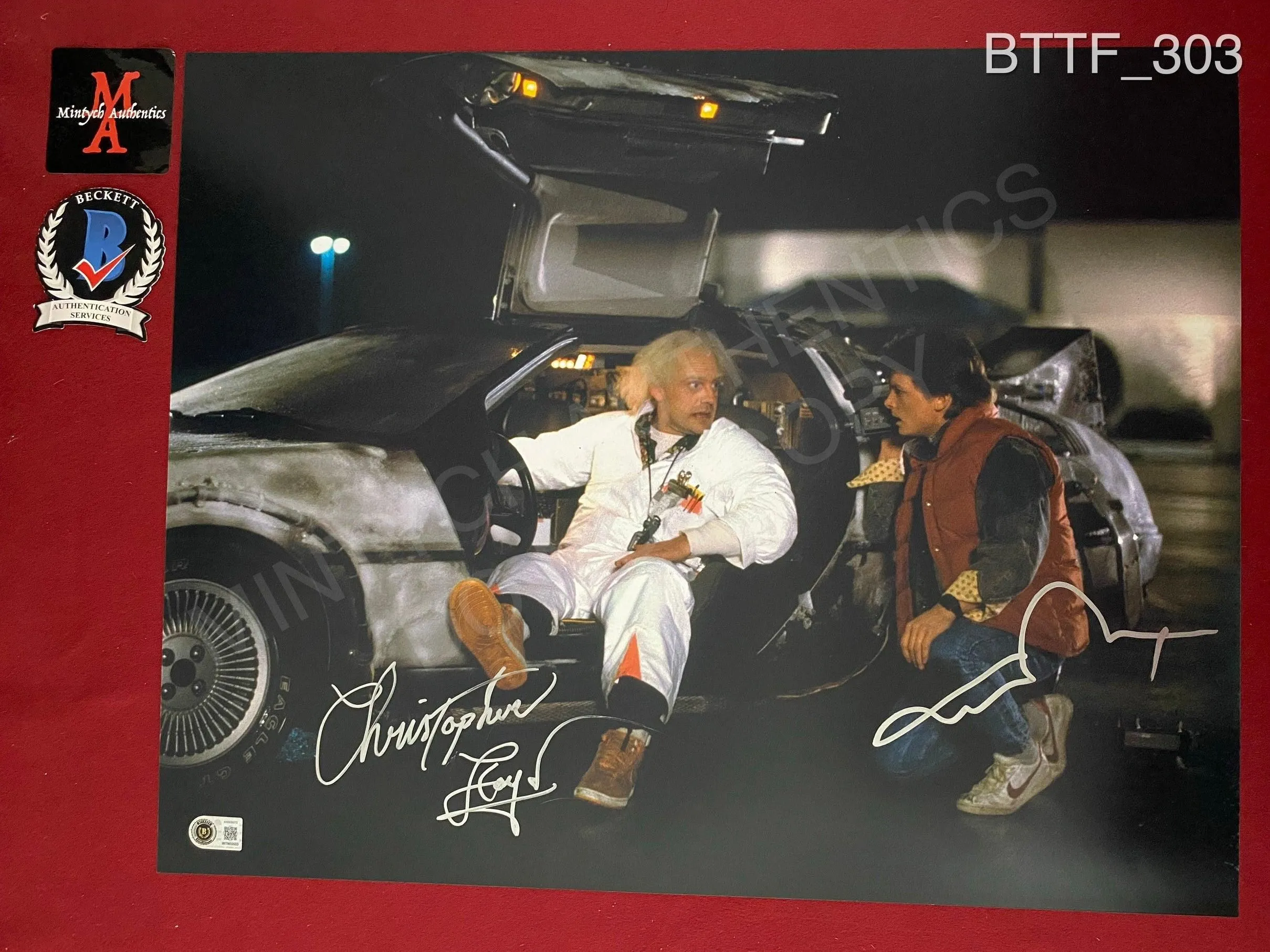 BTTF_303 - 16x20 Photo Autographed By Michael J. Fox & Christopher Lloyd