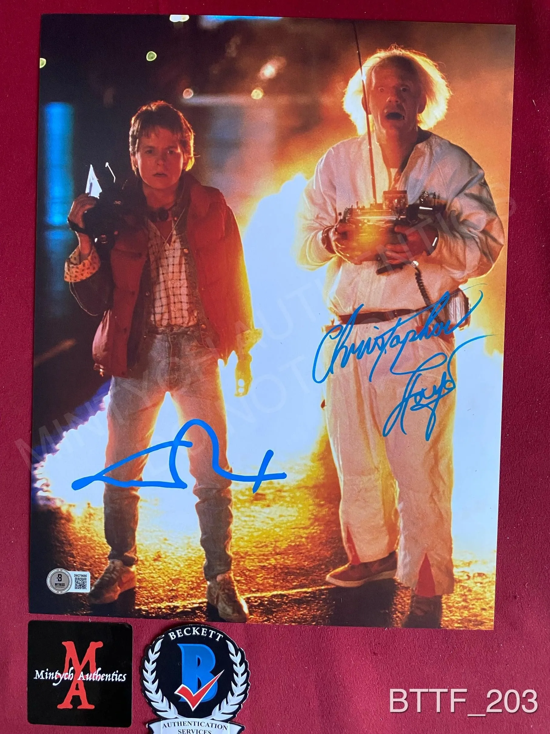 BTTF_203 - 11x14 Back To The Future Photo Autographed By Michael J. Fox & Christopher Lloyd
