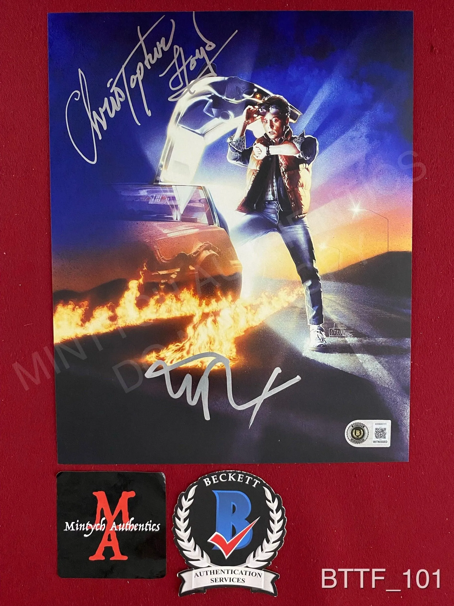 BTTF_101 - 8x10 Back To The Future Photo Autographed By Michael J. Fox & Christopher Lloyd
