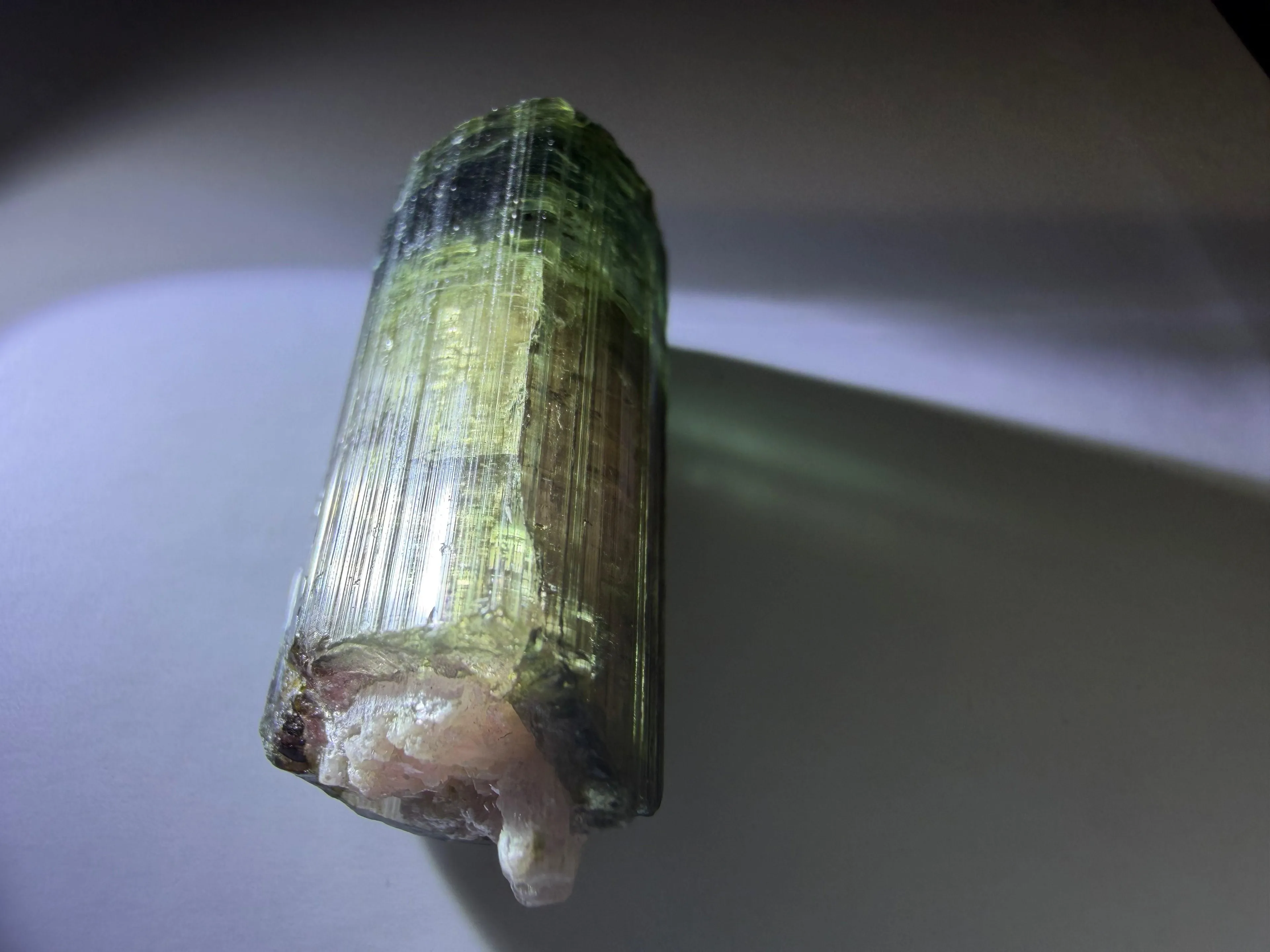 Tourmaline with Lepidolite Replacement | Pink to Green | Private Mine on Cruzeiro Mountain, Minas Gerais, Brazil