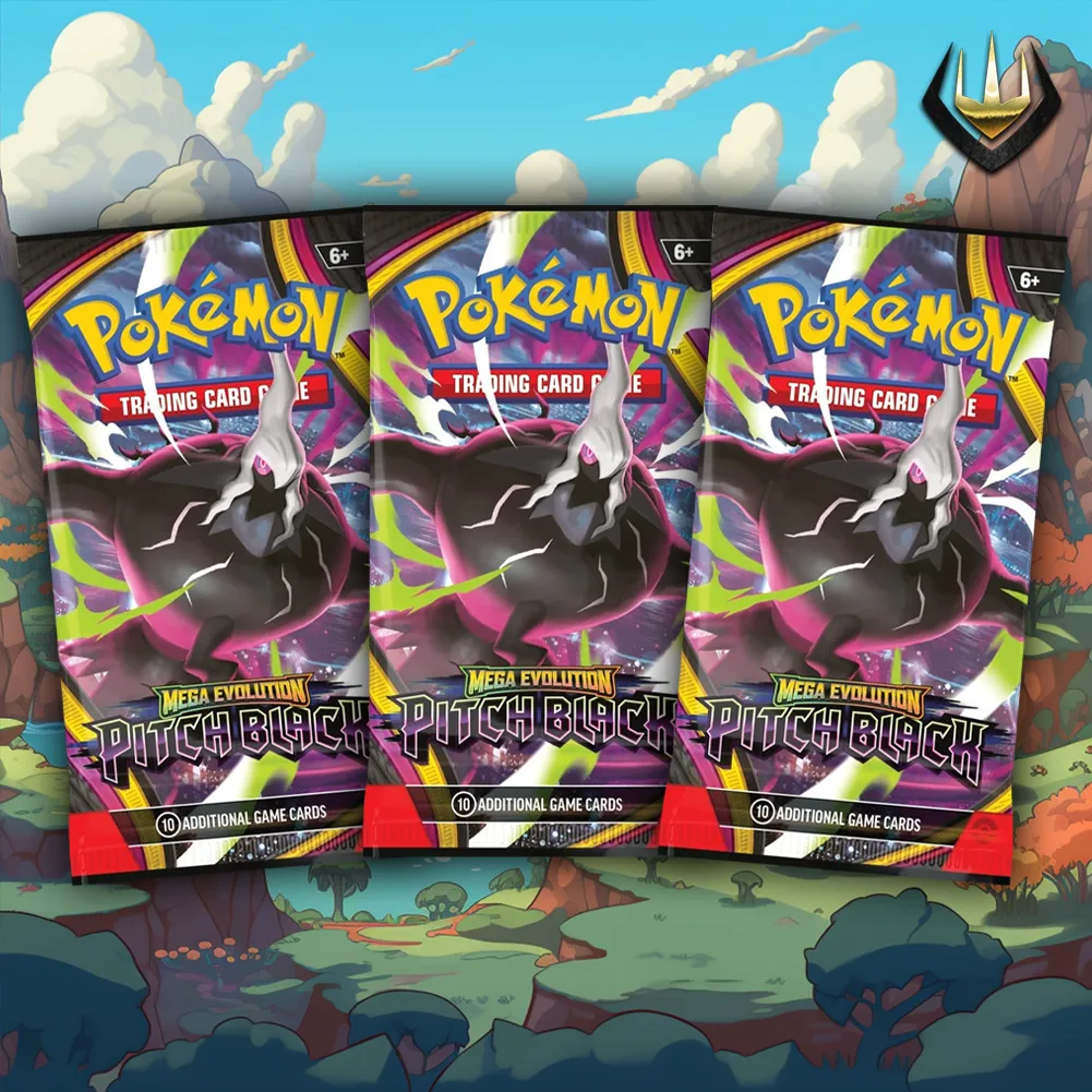 Pitch Black Pokemon Booster Pack x3 [Random Art]