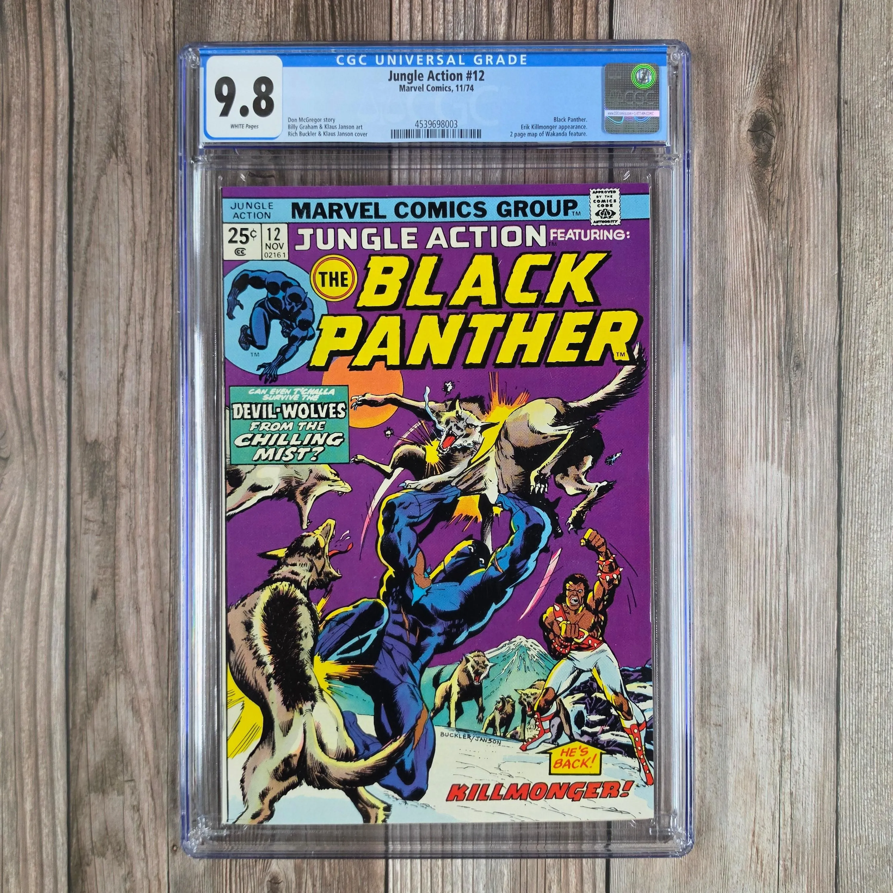 Jungle Action #12 CGC 9.8 WP 1st Appearance of Sombre (Cert 8003)