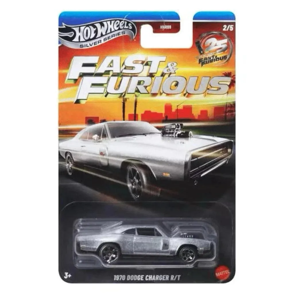 Hot Wheels Silver Series Fast & Furious 1970 Dodge Charger R/T Diecast Model Car