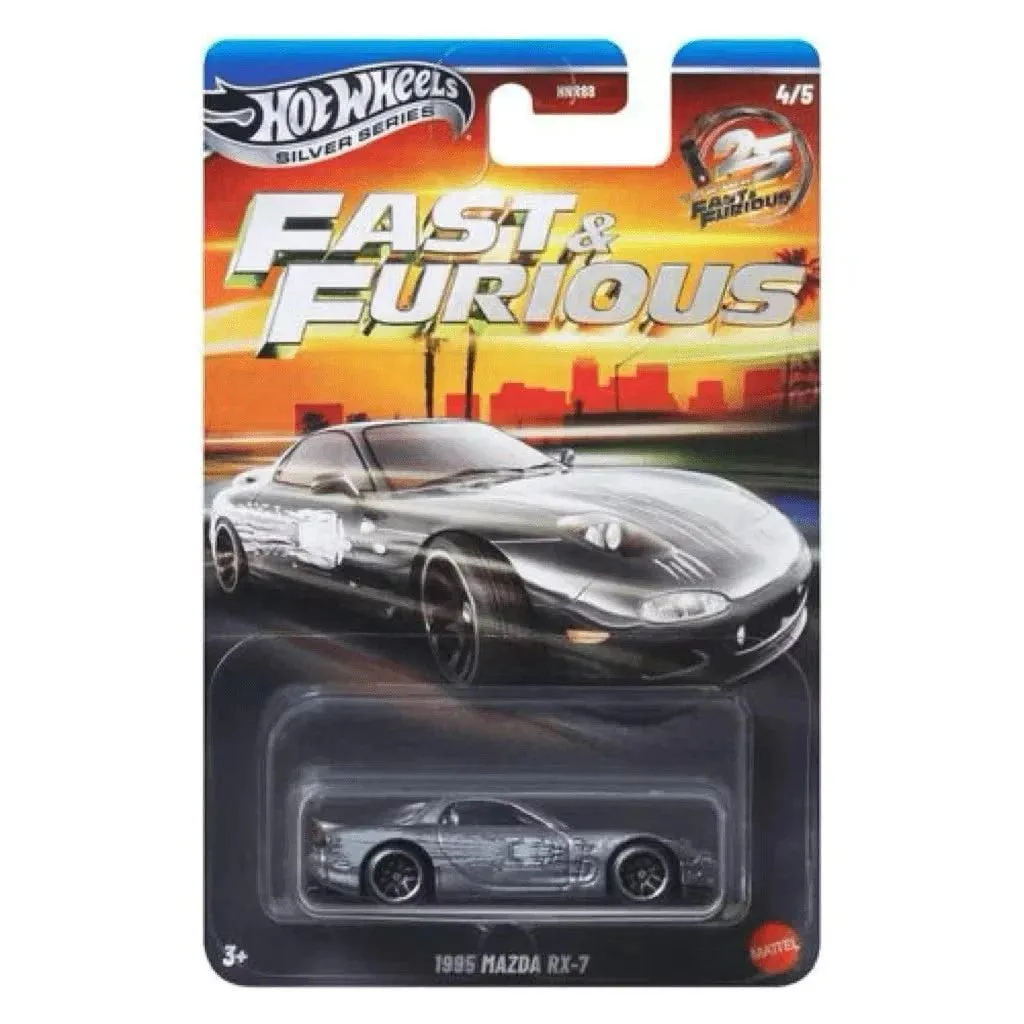 Hot Wheels Silver Series Fast & Furious 1995 Mazda RX-7 Diecast Model Car