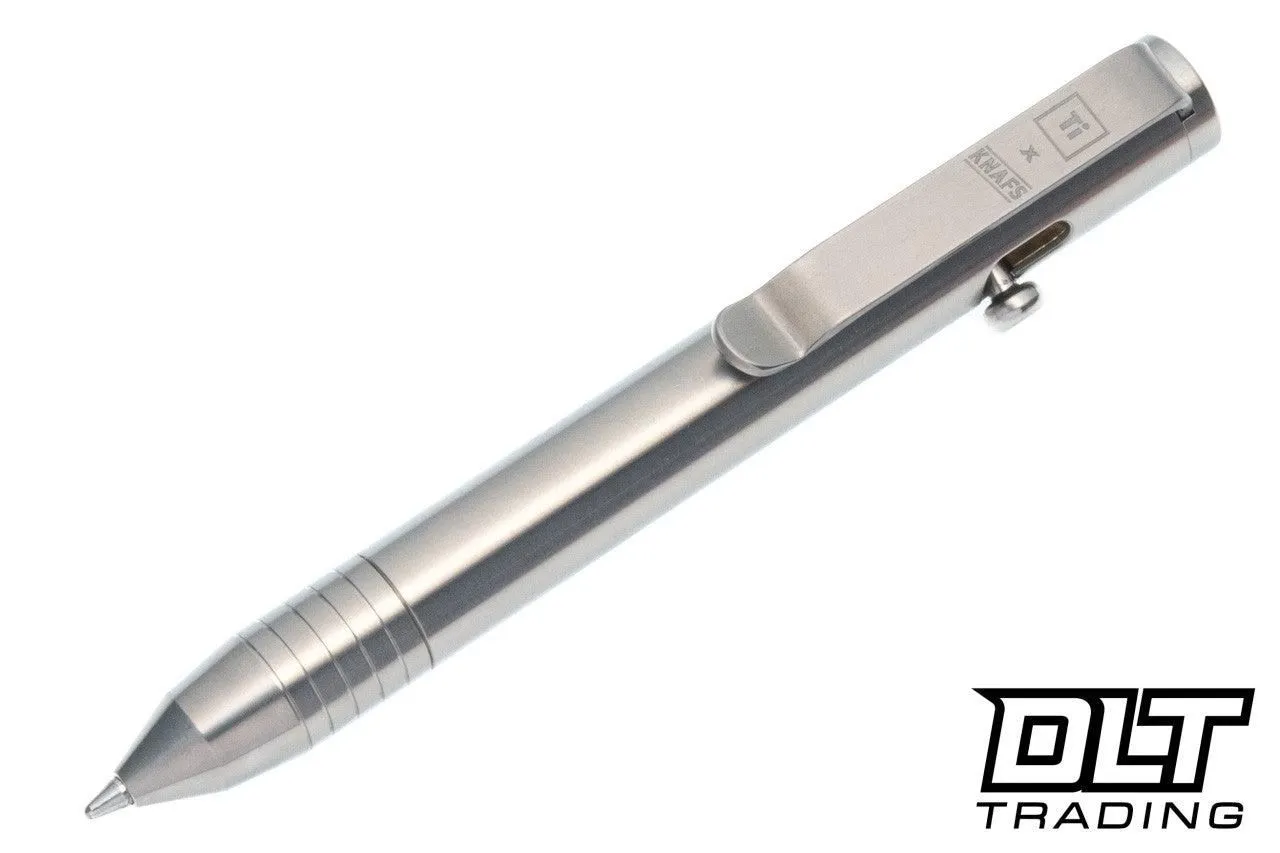 Big Idea Design - Lil Sancho Bolt Action Pen - Machined Raw Titanium