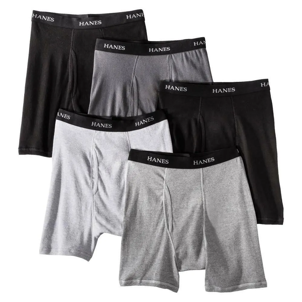 Hanes Men's Mid-Rise Brief 5-PACK, Asst Color, X-LARGE