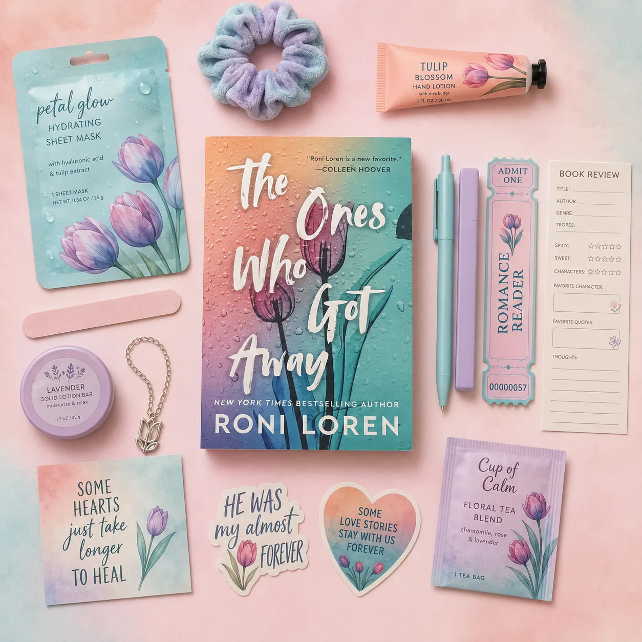 The Ones Who Got Away by Roni Loren Featured Book Date Box | Emotional Second-Chance Romance with Reader Accessories