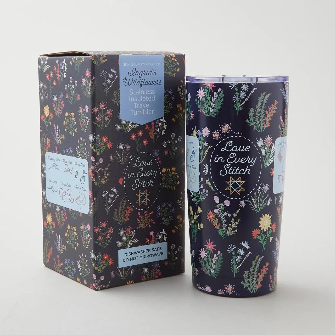 Missouri Star Ingrid's Wildflowers 20oz Travel Tumbler