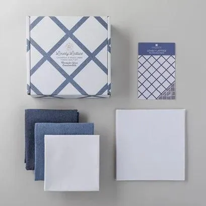 Missouri Star Quilt Lovely Lattice Fabric Kit - Chambray