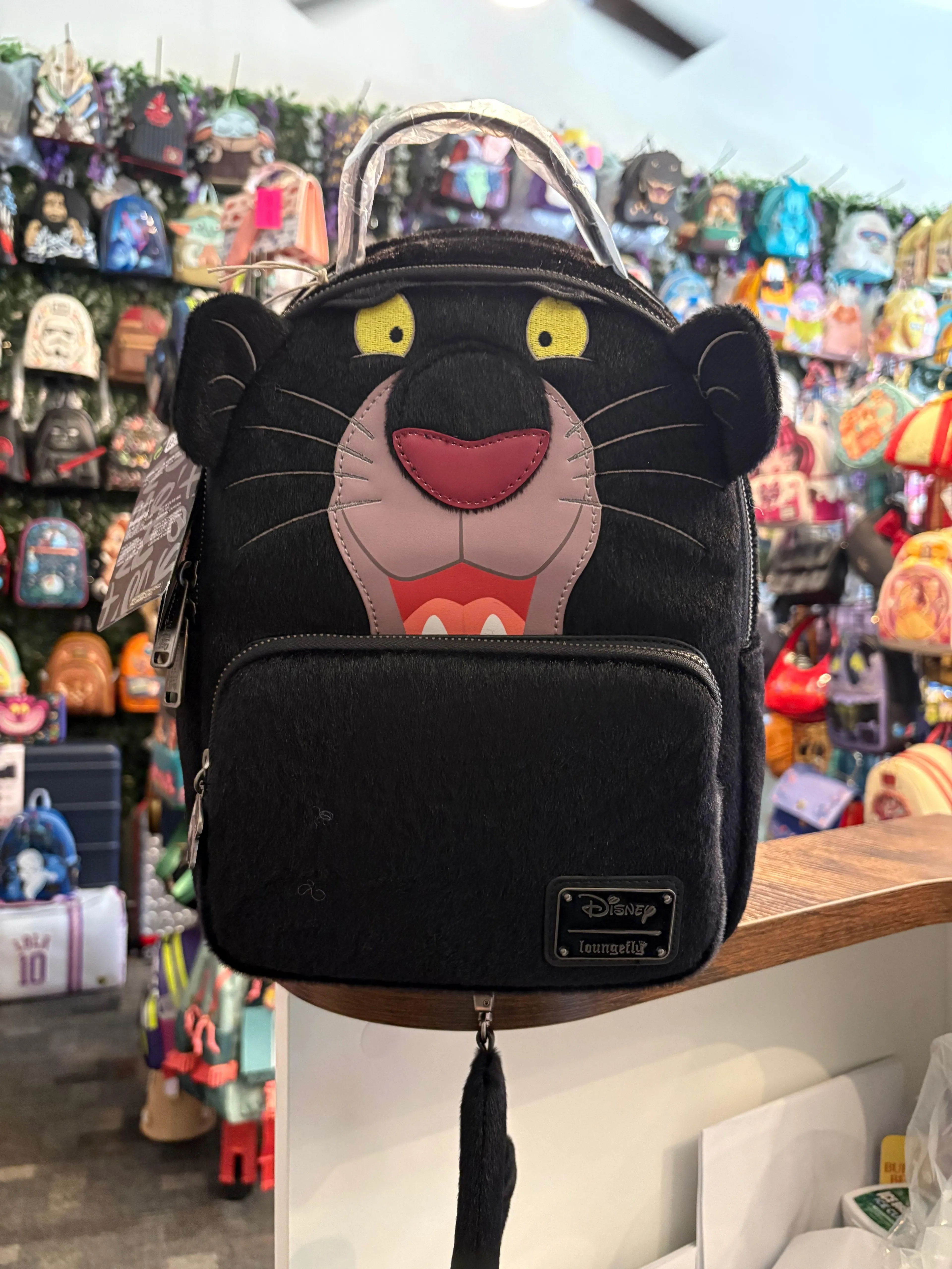 Loungefly Disney The Jungle Book Bagheera Cosplay black Faux fur