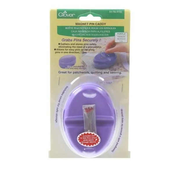 Clover Magnetic Pin Caddy: Purple