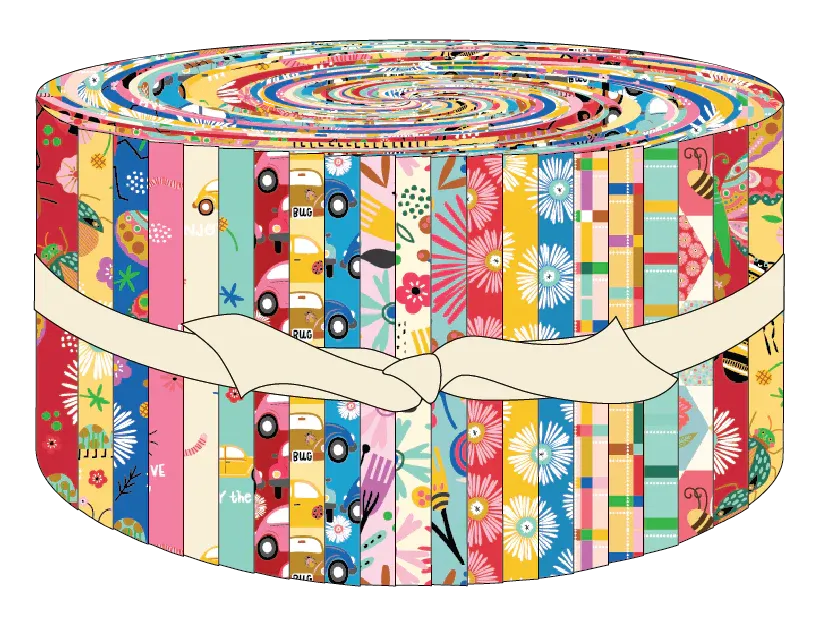 Hey Love Bug 2.5" Strips Jelly Roll McKenzie Elston Poppie Cotton BG25149