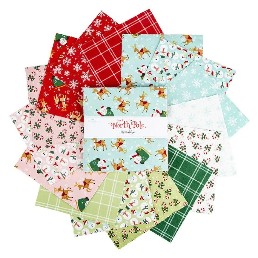 The North Pole Flannel 10" Stacker Layer Cake 10-17750-42 Riley Blake