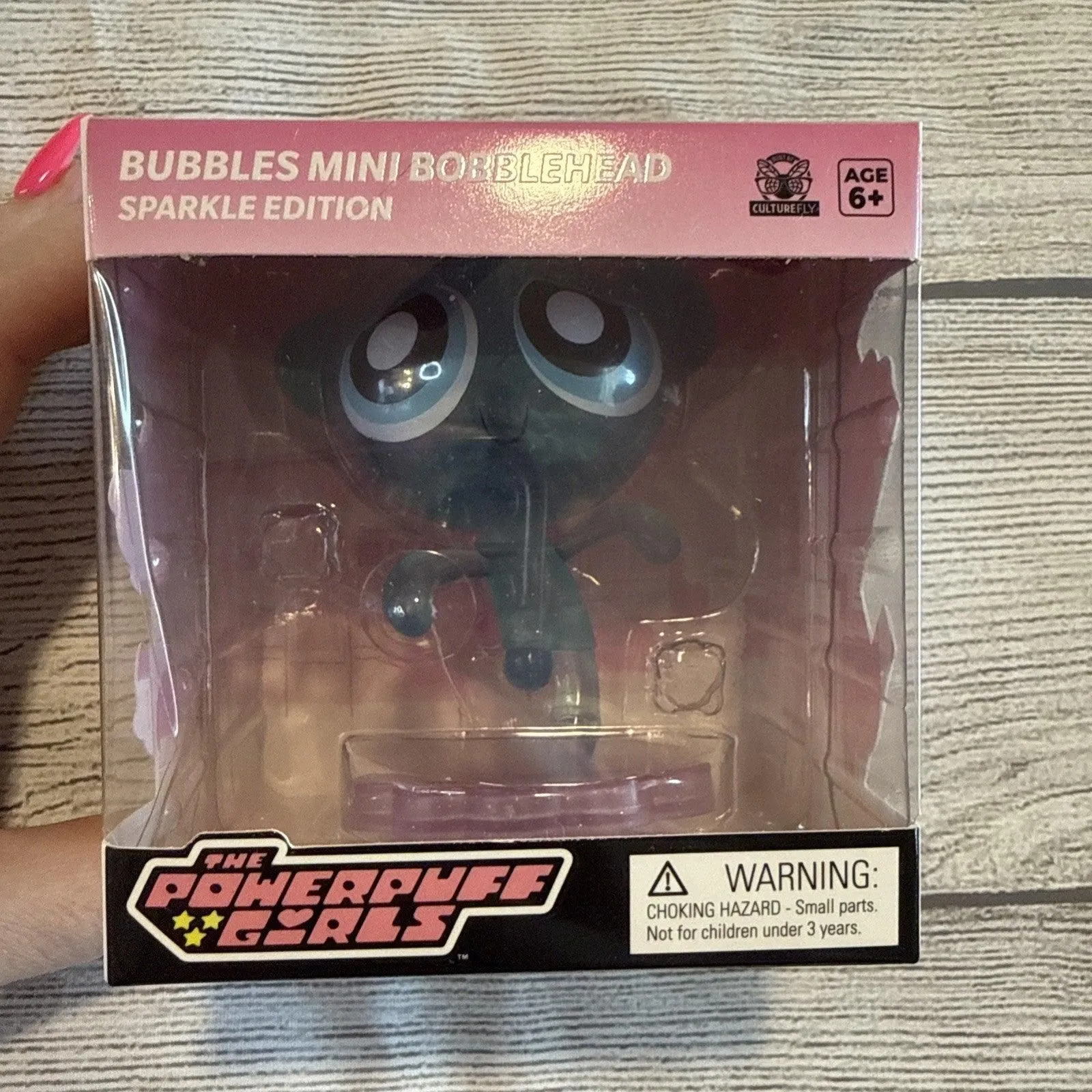Powerpuff Girls Bubbles Sparkle Edition 2.5"  Figs Mini Bobblehead NIB