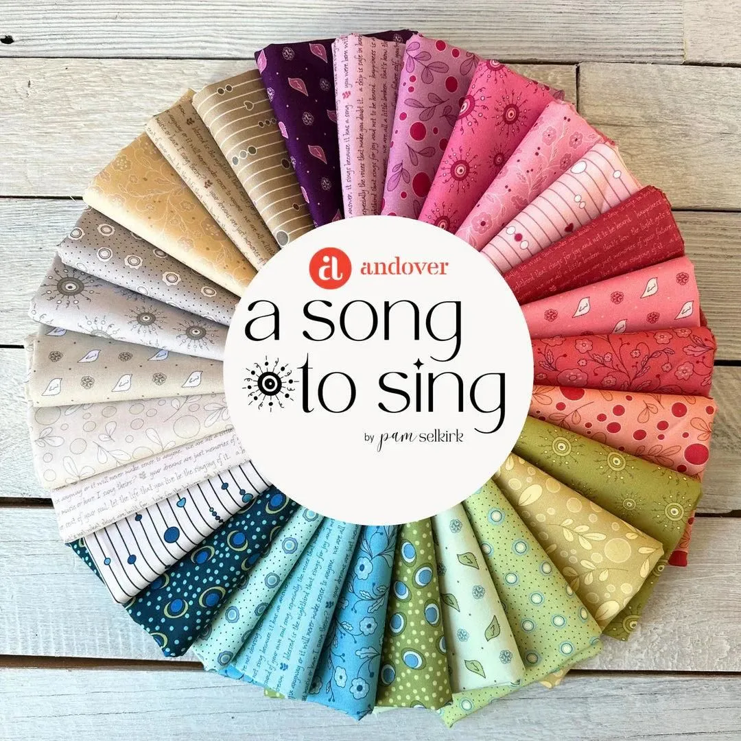 A Song to Sing 2.5" Strips Jelly Roll Pam Selkirk 2S-SONG-X Andover