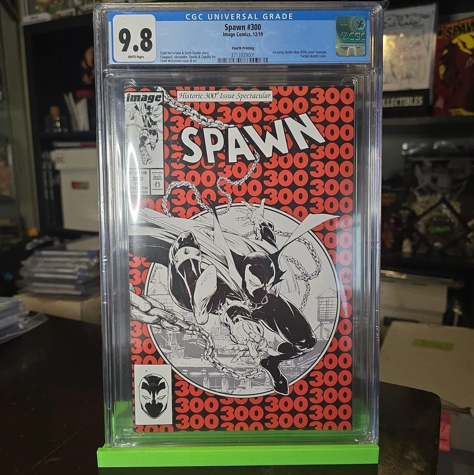 Image SPAWN (2019) #300 4th Print ASM #300 Homage Todd McFARLANE CGC 9.8 NM/MT