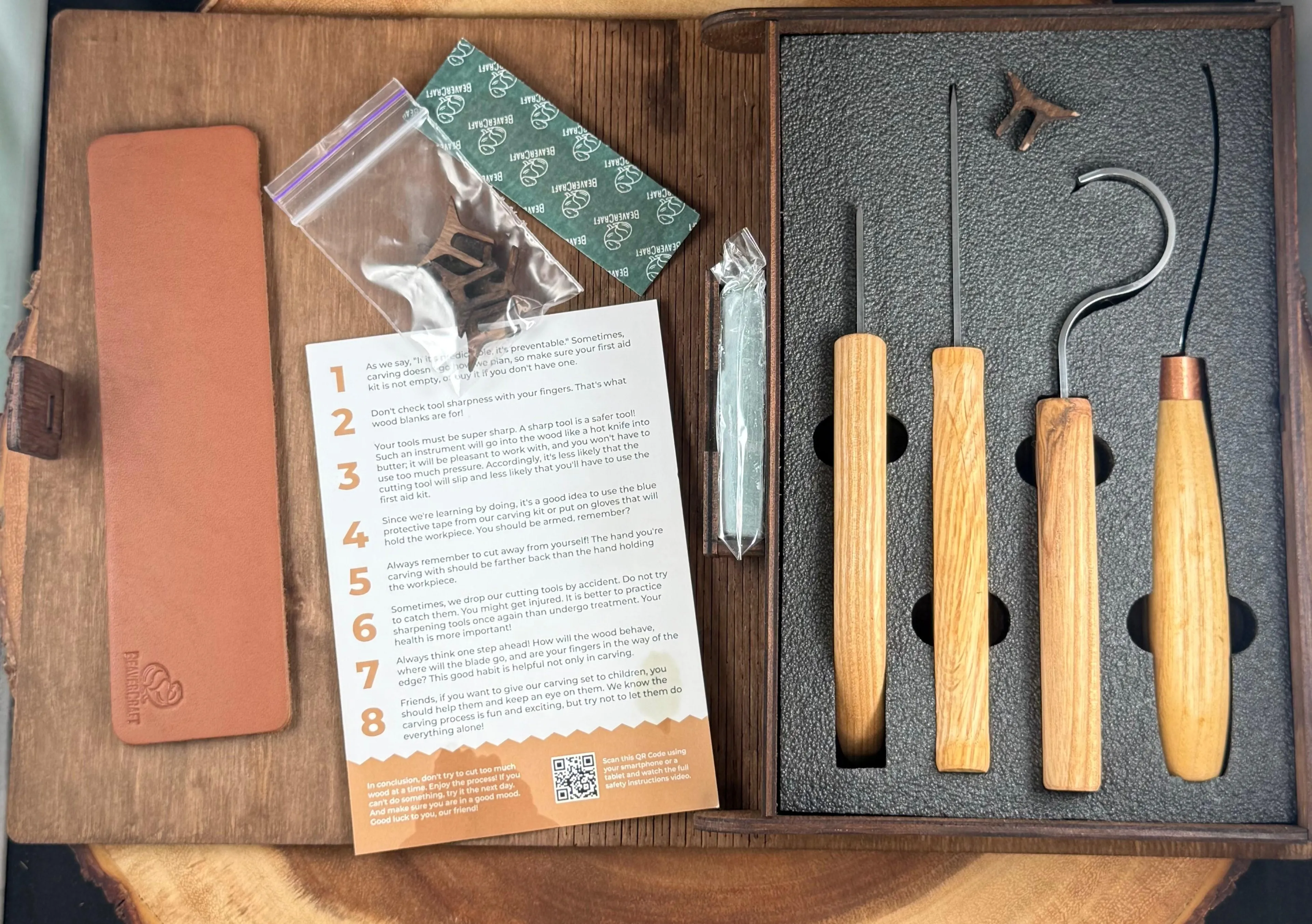 Beavercraft Spoon and Kuksa Carving Set ( New with wooden book Box )